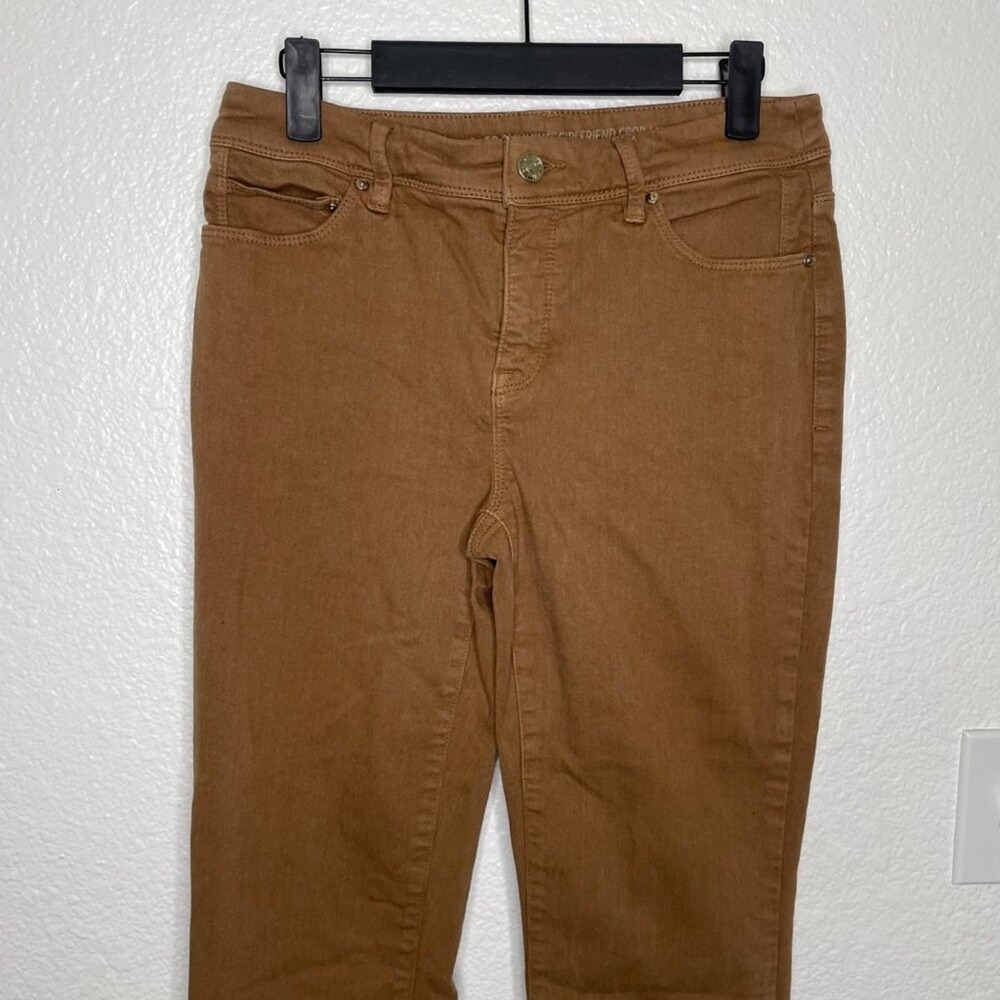 Chicos So Slimming Girlfriend Crop Jeans Brown Earth Tone Size 00 Regular - Picture 7 of 12